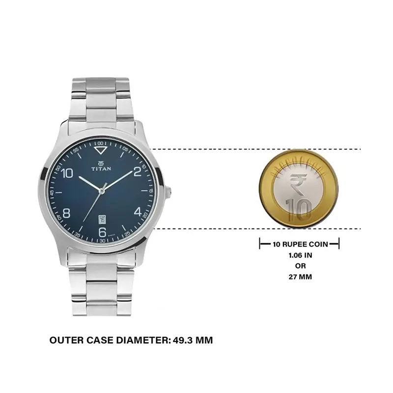 Titan Workwear Quartz Blue Dial Men’s Watch- 1770SM03